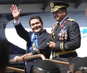 Juan Orlando Hernández, el día de su toma de posesión, el 27 de enero de 2014.