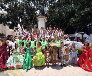 Los representantes de los clubes ambientalistas de las Escuelas Amigables con el Ambiente que lidera diario EL HERALDO. Foto: Emilio Flores/EL HERALDO.