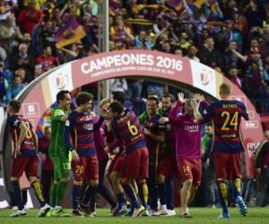 El cuadro del Barcelona se coronó campeón de la Copa del Rey.