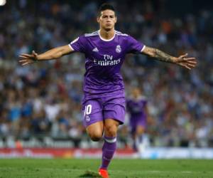 James Rodríguez anotó en el triunfo del Real Madrid ante el Espanyol (Foto: AFP)