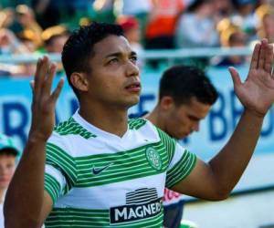 Emilio Izaguirre, lateral izquierdo hondureño del Celtic de Escocia. Foto: Archivo.