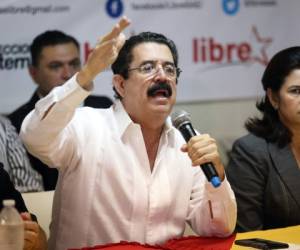 Mel Zelaya es el coordinador del partido Libre y se dirigió con unas polémicas palabras a sus seguidores, foto: EL HERALDO.