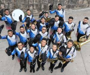 Parte de los integrantes de esta exitosa banda hondureña que está haciendo historia.Foto David Romero