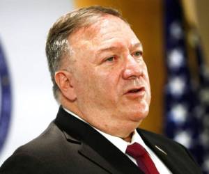 El secretario de Estado estadounidense Mike Pompeo habla en el simposio 'Promoción y defensa de la libertad religiosa internacional por medio de la diplomacia' en Roma, miércoles 30 de septiembre de 2020. Foto: AP