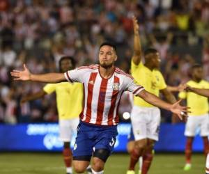 Bruno Valdez celebra su gol ante Ecuador en el juego eliminatorio (Foto: Agencia AFP)