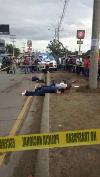 Así quedó la escena de la masacre que dejó cuatro muertos en Villanueva, Cortés (FOTOS)