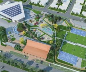 En las paredes del penal de San Pedro Sula ya se observa una maqueta del diseño que tendrá el nuevo centro que servirá de recreación y esparcimiento a los sampedranos.