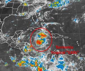 El martes tormenta se encontraba a 860 kilómetros (535 millas) al este de Belize City en el Caribe.