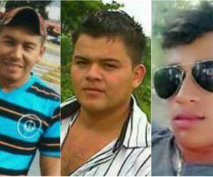 Estas son tres de las cuatro víctimas mortales que murieron abatidos en Iriona, Colón.