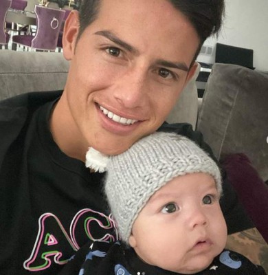 Las tiernas fotos de James Rodríguez junto a su hijo Samuel que enternecen las redes