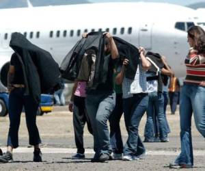 Este es el tercer grupo que arriba en una semana desde la llegada de Trump a la Casa Blanca (Foto: El Heraldo Honduras/ Noticias de Honduras)