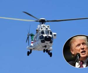 Trump llega para entablar una reunión con el presidente mexicano (Foto: AFP)