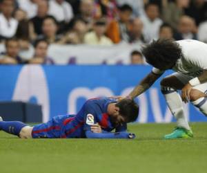 Real Madrid's Cristiano Ronaldo celebrates after winning a Spanish La Liga soccer match between Malaga and Real Madrid in Malaga, Spain, Sunday, May 21, 2017. Real Madrid wins the Spanish league for the first time in five years, avoiding its biggest title drought since the 1980s. (AP Photo/Daniel Tejedor)