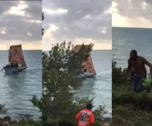 Los migrantes cubanos llegaron en una balsa hasta tierras estadounidenses.