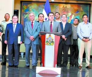 El presidente Juan Orlando Hernández hizo el anuncio en Casa Presidencial.