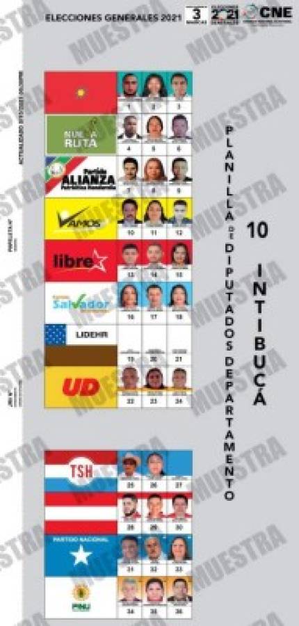 Así son las papeletas de las elecciones del 28 de noviembre