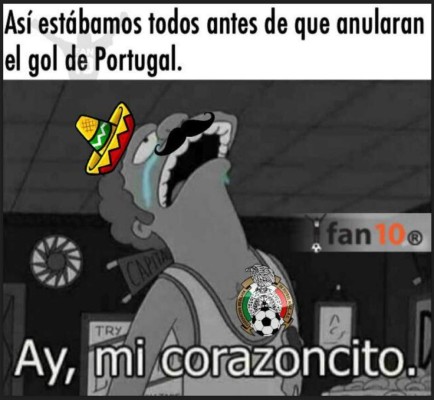 Los mejores memes tras el pitazo final entre México y Portugal