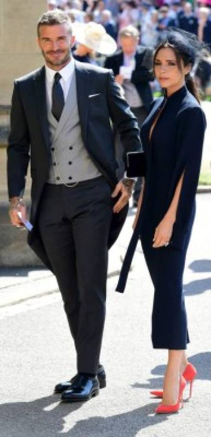 David y Victoria Beckham no decepcionan en la boda del príncipe Harry y Meghan