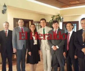 La delegación de la ONU también se reunió con Luis Zelaya y Nasralla en un mismo sitio. Foto: EL HERALDO