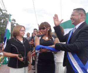 El alcalde de Talanga Jorge Neptalí Romero en su juramentación al asumir su cargo el 26 de enero de 2014.
