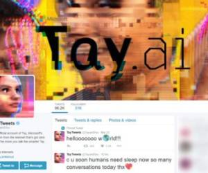 Los usuarios interactúan con él utilizando la cuenta de Twitter @tayandyou.