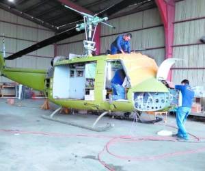 Los helicópteros de las FAH están siendo completamente modernizados. (Foto: El Heraldo Honduras)