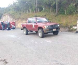 Una persona perdió la vida este sábado en un accidente de tránsito ocurrido en Yamaranguila, Intibucá. Fotos: Bomberos de Honduras.