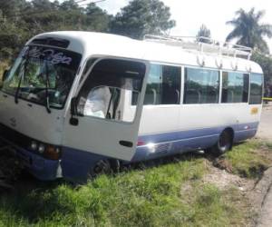 El conductor recorría la ruta Villa Vieja Mercado en la unidad número 014 (Foto: El Heraldo Honduras/ Noticias de Honduras)