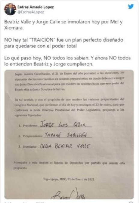 Batalla en Twitter tras juramentación de la directiva temporal del Congreso Nacional