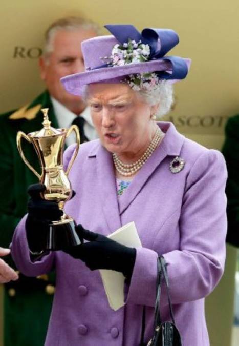 Fusión de Trump con la Reina Isabel: divertidas fotos se hacen virales en redes   