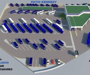 El diseño incluye un área de estacionamiento para 106 unidades entre articuladas, alimentadores y estándar.