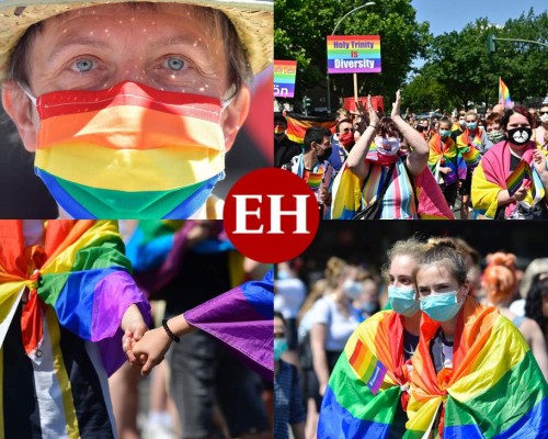 La marcha del Orgullo de lesbianas, gays, transexuales, bisexuales e intersexual (LGBTI) se realiza anualmente en diferentes países del mundo y aunque este año coincidió con la pandemia del coronavirus, los alemanes no se detuvieron y decidieron salir a las calles para 'celebrar la diversidad sexual'. Fotos: AFP