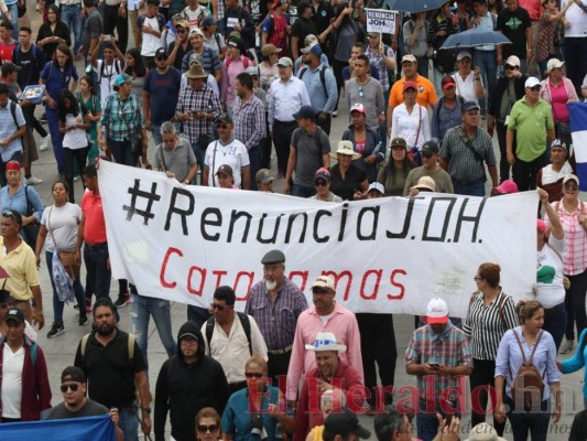 FOTOS: Así se desarrolló la marcha de la Plataforma en Tegucigalpa