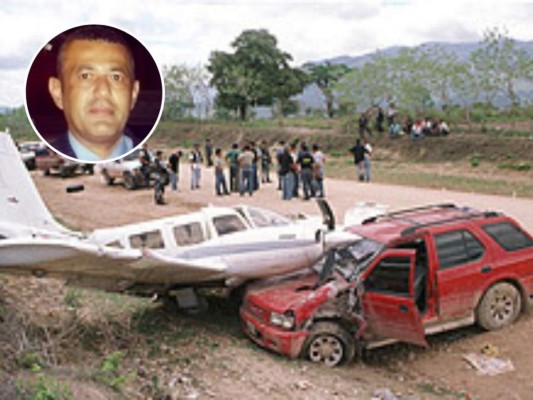A Wilkin Montalván se le relacionó con una narcoavioneta que cayó el 10 de julio de 2003 en San Esteban, Olancho, oriente de Honduras. Foto: elsalvador.com/AP.