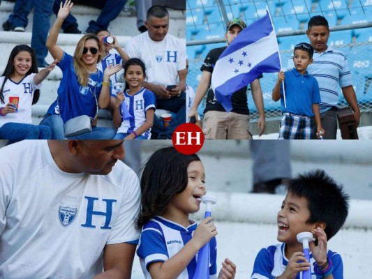 FOTOS: Sonrisas de los niños y banderas de la H predominan en el ambiente del Honduras vs Chile