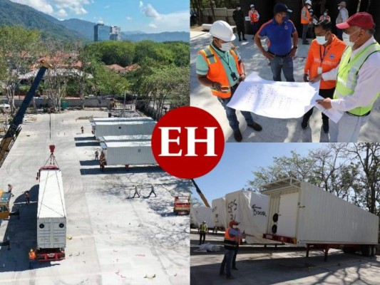 FOTOS: Así se ejecuta el ensamblaje del hospital móvil en San Pedro Sula