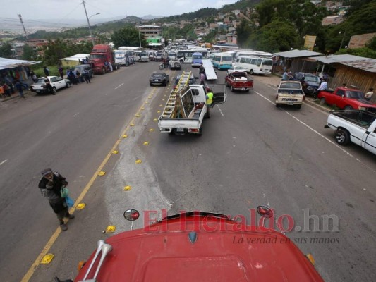 Así fue el caos que causó el paro de transporte en la capital de Honduras