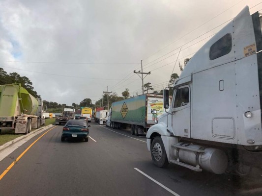 Fotos: Las imágenes que dejó el paro de transporte pesado en Tegucigalpa
