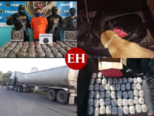 Unos 52 paquetes de droga hallaron escondidos en camión cisterna (FOTOS)