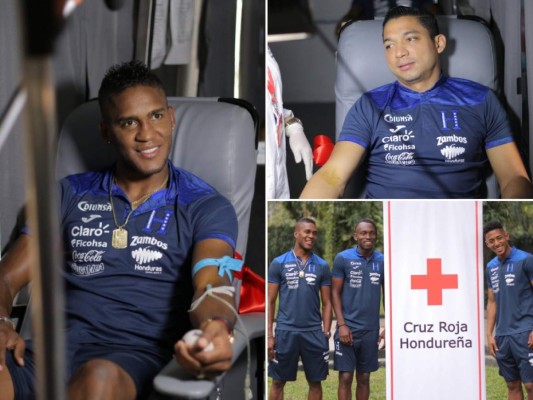 Futbolistas de la Selección de Honduras se unen a campaña de donación de sangre con la Cruz Roja