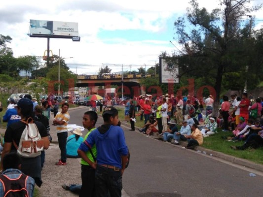 FOTOS: Llega a Tegucigalpa caravana que caminó desde Cortés en apoyo a migrantes