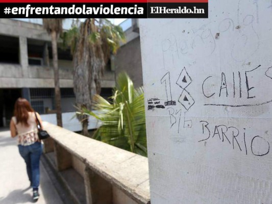 Los alumnos del Instituto Central Vicente Cáceres son resguardados por seguridad privada.