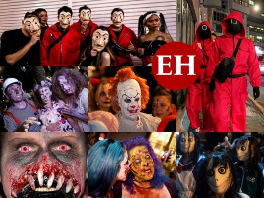 A pesar de la pandemia de la covid-19, personas de todo el mundo no quisieron pasar por alto la celebración del Halloween y decidieron salir a las calles mostrando sus mejores distraces, muchos de ellos llenos de creatividad, sangre y -uno que otro- de terror.El Juego del Calamar, La Casa de Papel y The Walking Dead, fueron las principales temáticas que inspiraron tanto a los jóvenes como adultos. Checa los increíbles atuendos a continuación. FOTOS: AP/AFP