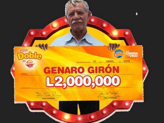 “Invertiré este premio millonario en mis hijos y nietos, LOTO me dio mucha felicidad al ganar estos L.2 millones“, expresó don Genaro Girón.
