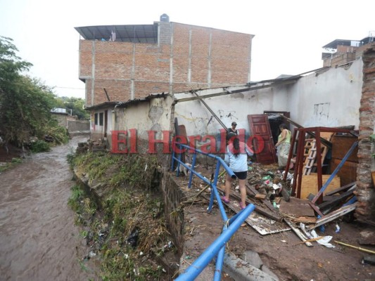 Impactantes fotos de los daños provocados en el Barrio Los Jucos de la capital de Honduras