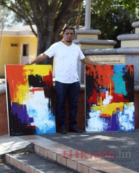 FOTOS: Yimy Santos, el pintor hondureño que llevará sus obras a Argentina