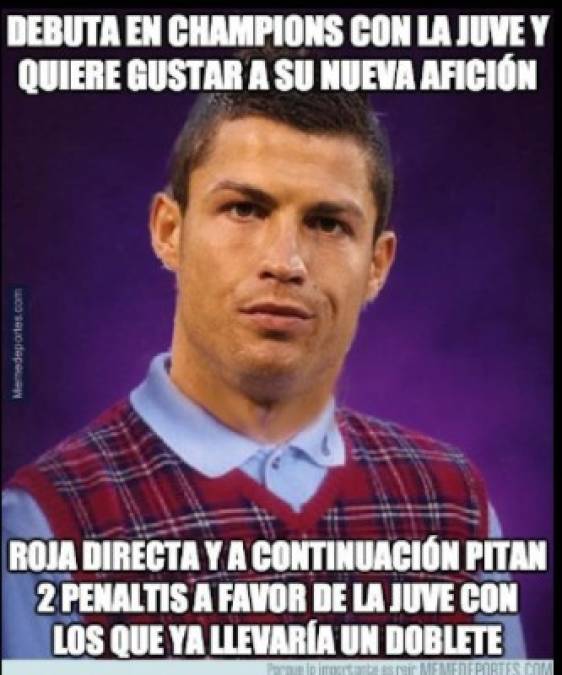 Los memes tras la expulsión de Cristiano Ronaldo en la Champions League