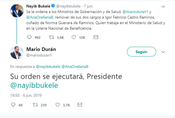Despidos, reclamos y órdenes: los tuits más controversiales de Nayib Bukele, presidente de El Salvador
