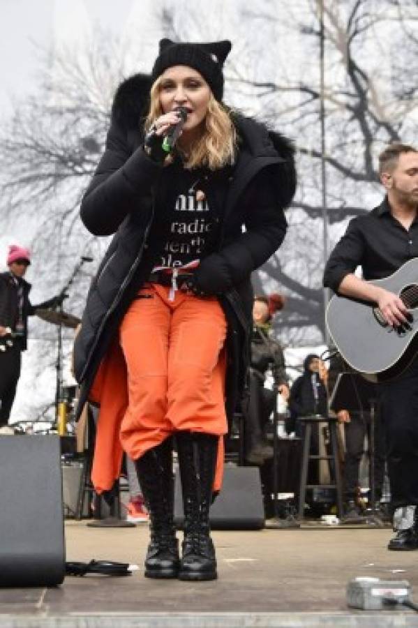 La cantante interpretó 'Express Yourself', entre otras canciones. Foto AFP
