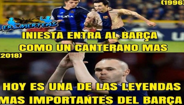 Memes: El capitán Andrés Iniesta anunció su salida del Barcelona y la red se rinde a su adiós